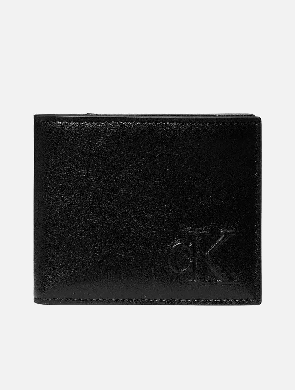 Carteira Calvin Klein Couro Sculpted Logo Bold Preta