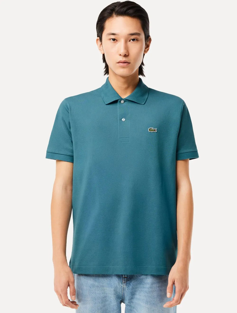 Polo Lacoste Masculina L.12.12 Azul Turquesa