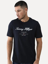 Camiseta Tommy Hilfiger Masculina Embroidered Est. 1985 New York Azul Marinho