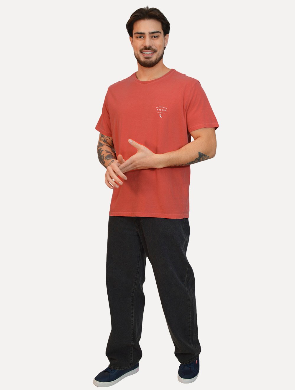 Camiseta Reserva Masculina Born To Be In Love Vermelha