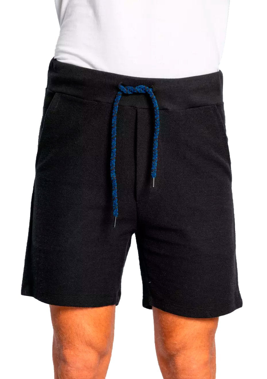 Bermuda Sergio K Masculina Moletom Det Chenille Preta