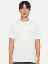 Camiseta Armani Exchange Masculina Regular Embroidery AX Logo Off White