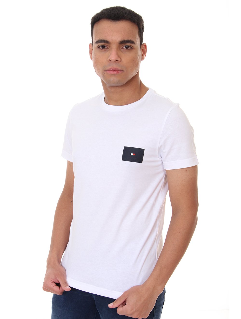 Camiseta Tommy Hilfiger Essential Badge Tee Branca