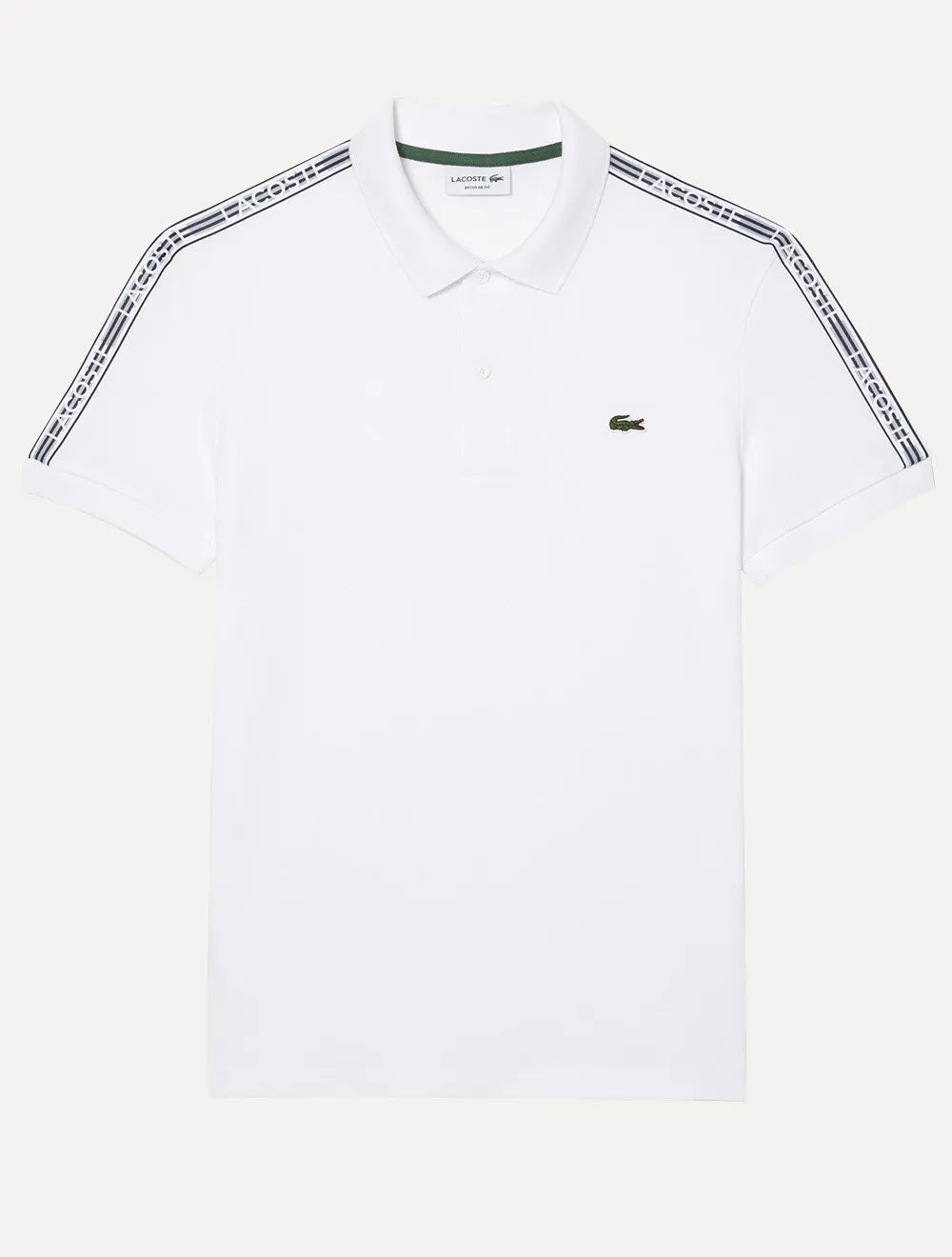 Polo Lacoste Masculina Regular Piquet Signature Sash Branca