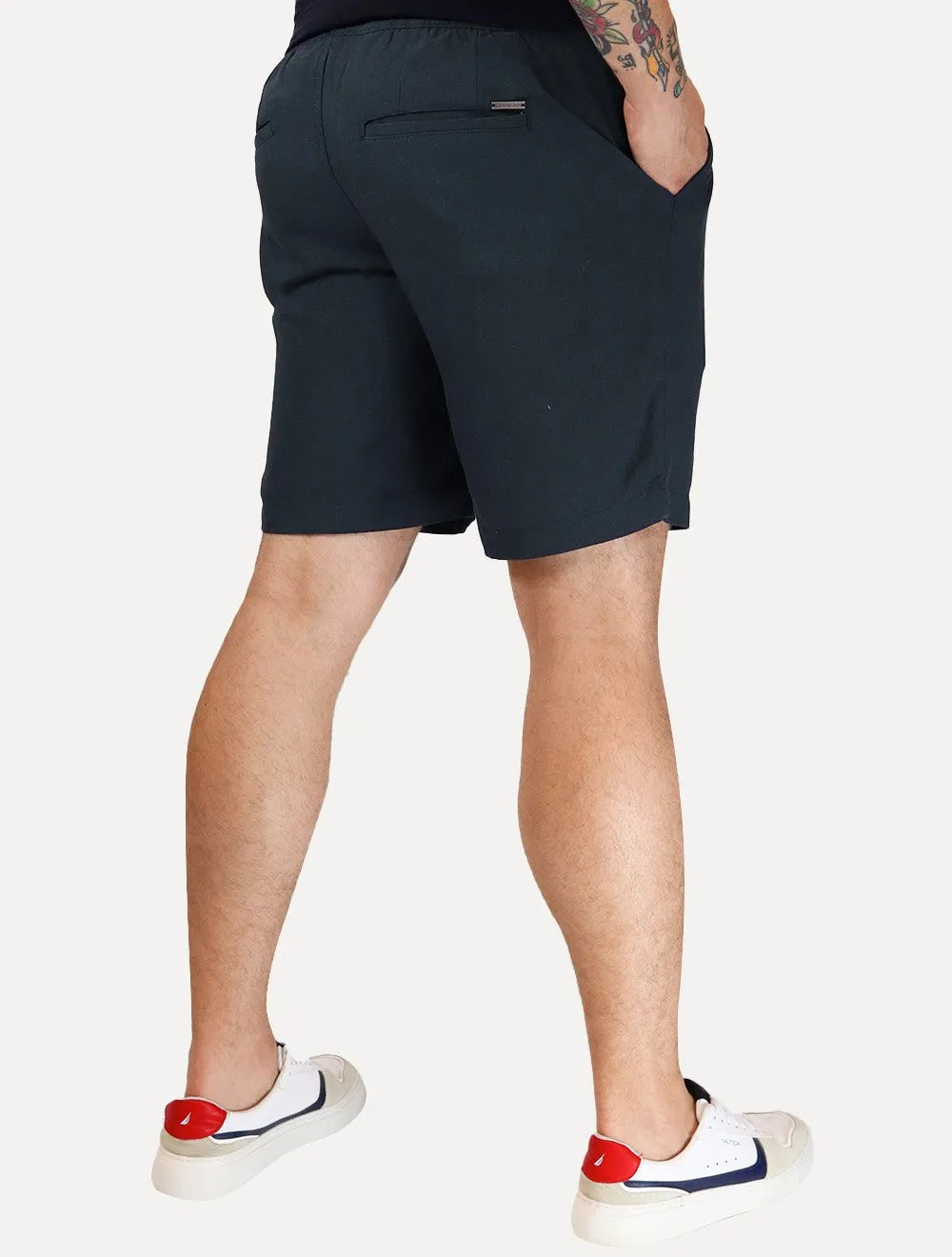Bermuda Calvin Klein Jeans Masculina CK Mono Cargo Azul Marinho