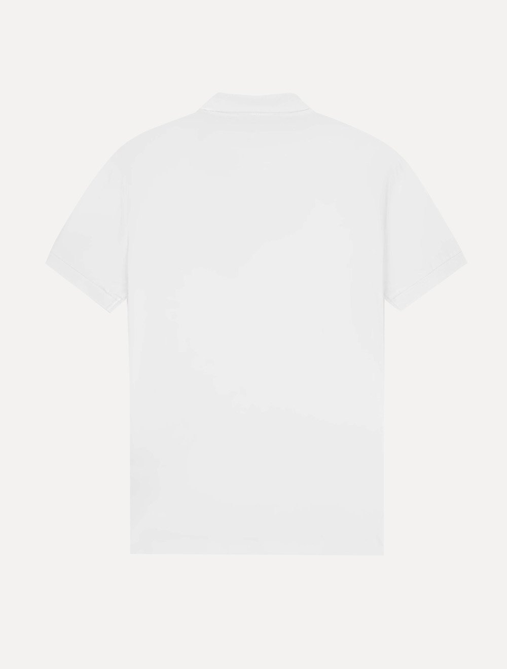 Camisa Polo Armani Exchange Slim Fit Malha de Algodão Half Zip Off-White