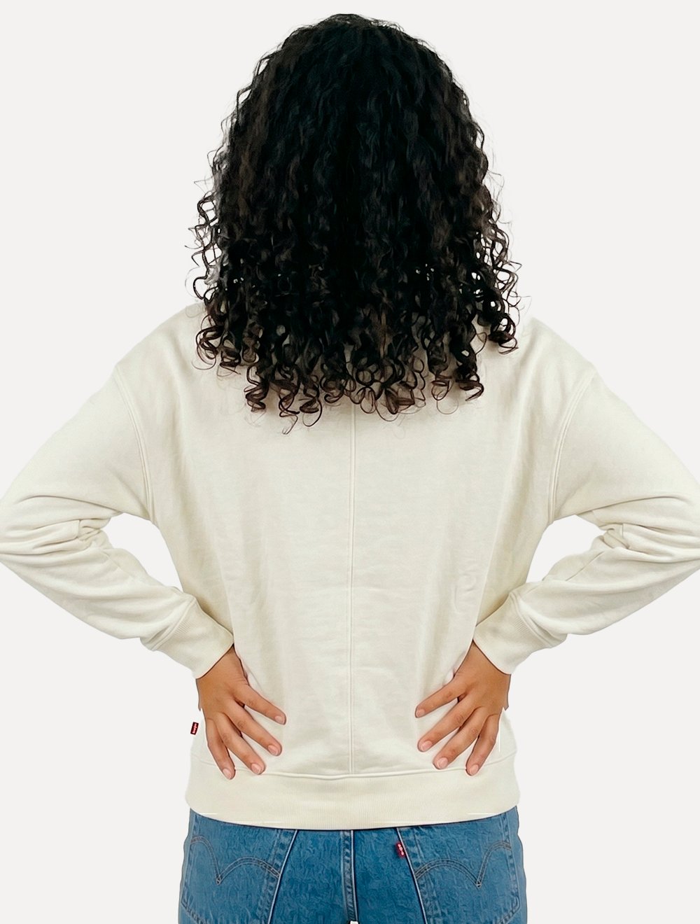 Moletom Levis Feminino Crewneck Relaxed Fit Estampado Branco