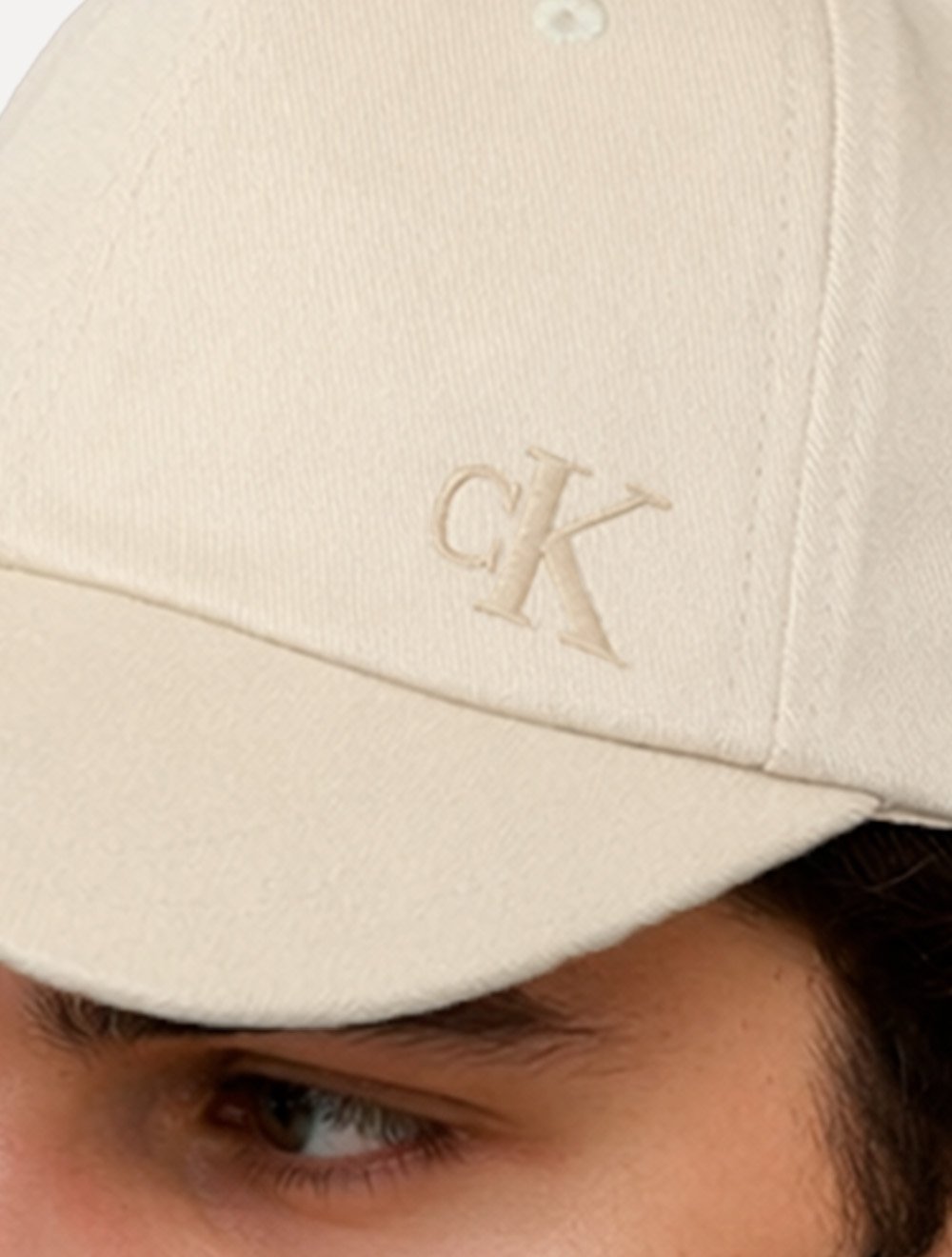 Boné Calvin Klein Jeans 6 Gomos CK Cáqui Claro
