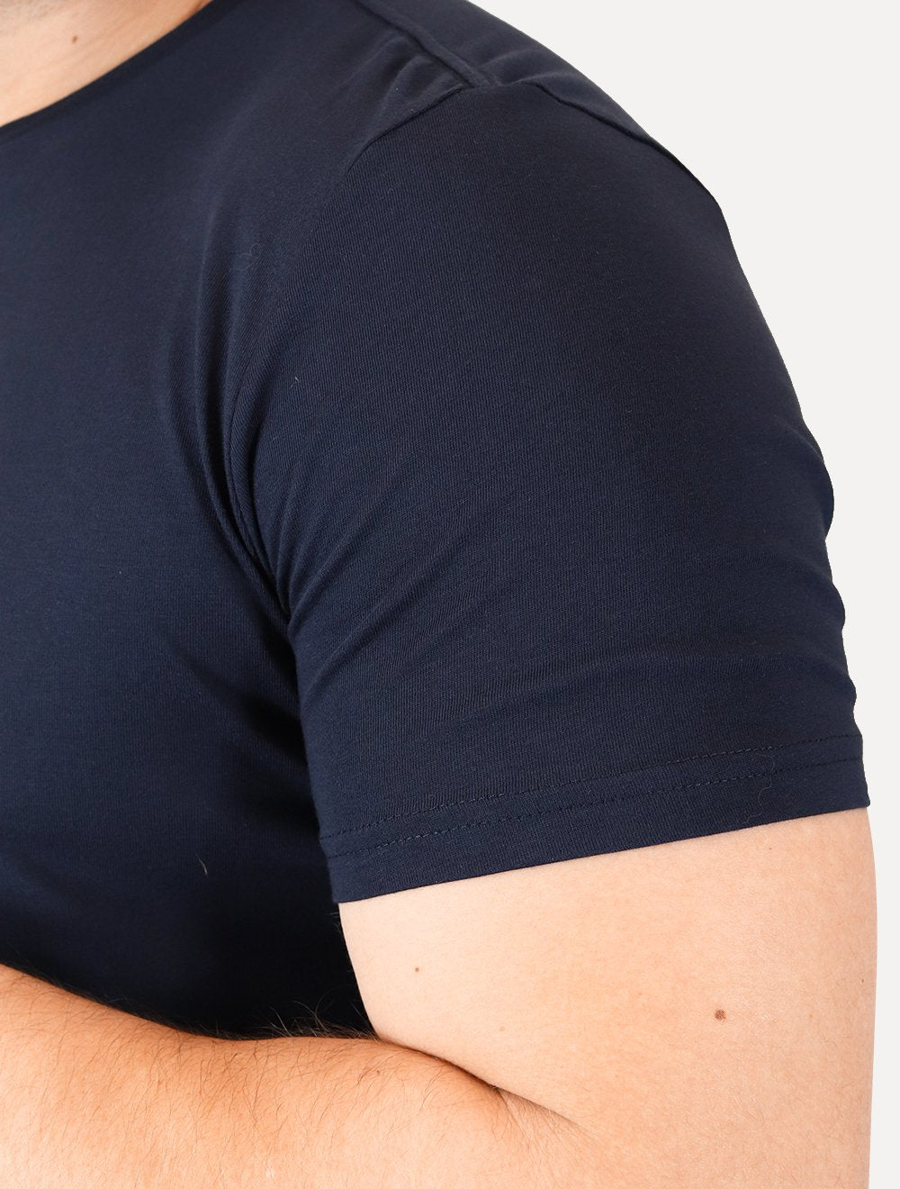 Camiseta Calvin Klein Jeans Masculina Crewneck Essentials Azul Marinho