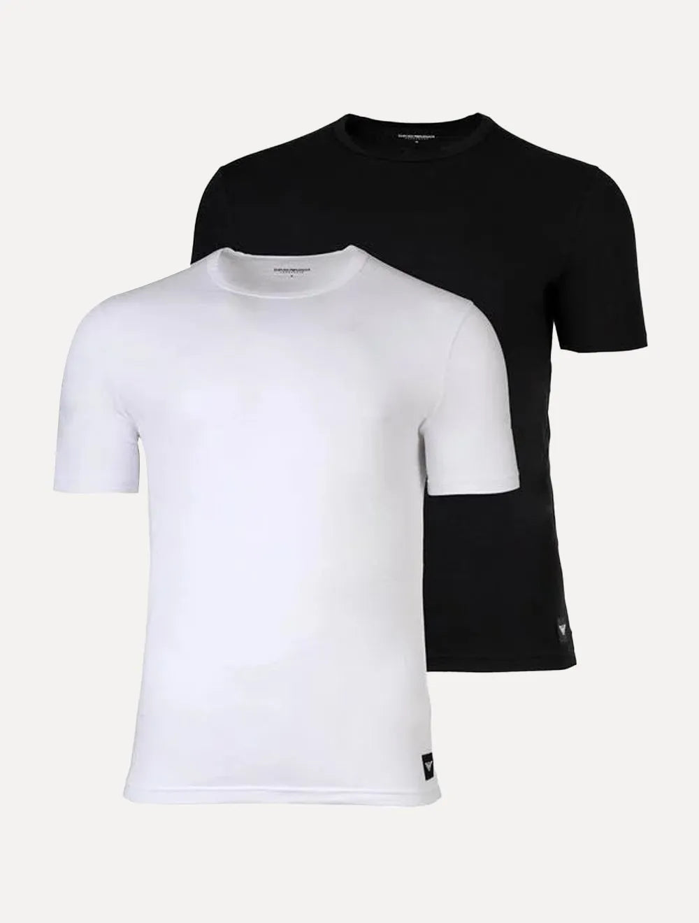 Kit Camisetas Empório Armani Masculina C-Neck Preta e Branca