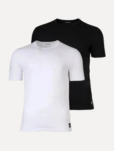 Kit Camisetas Empório Armani Masculina C-Neck Preta e Branca