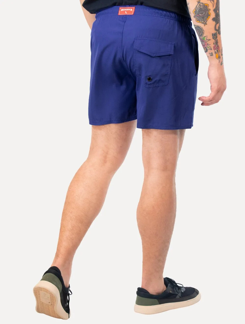 Short Reserva Masculino D'Água Beachwear Liso Basico Lateral Azul Royal