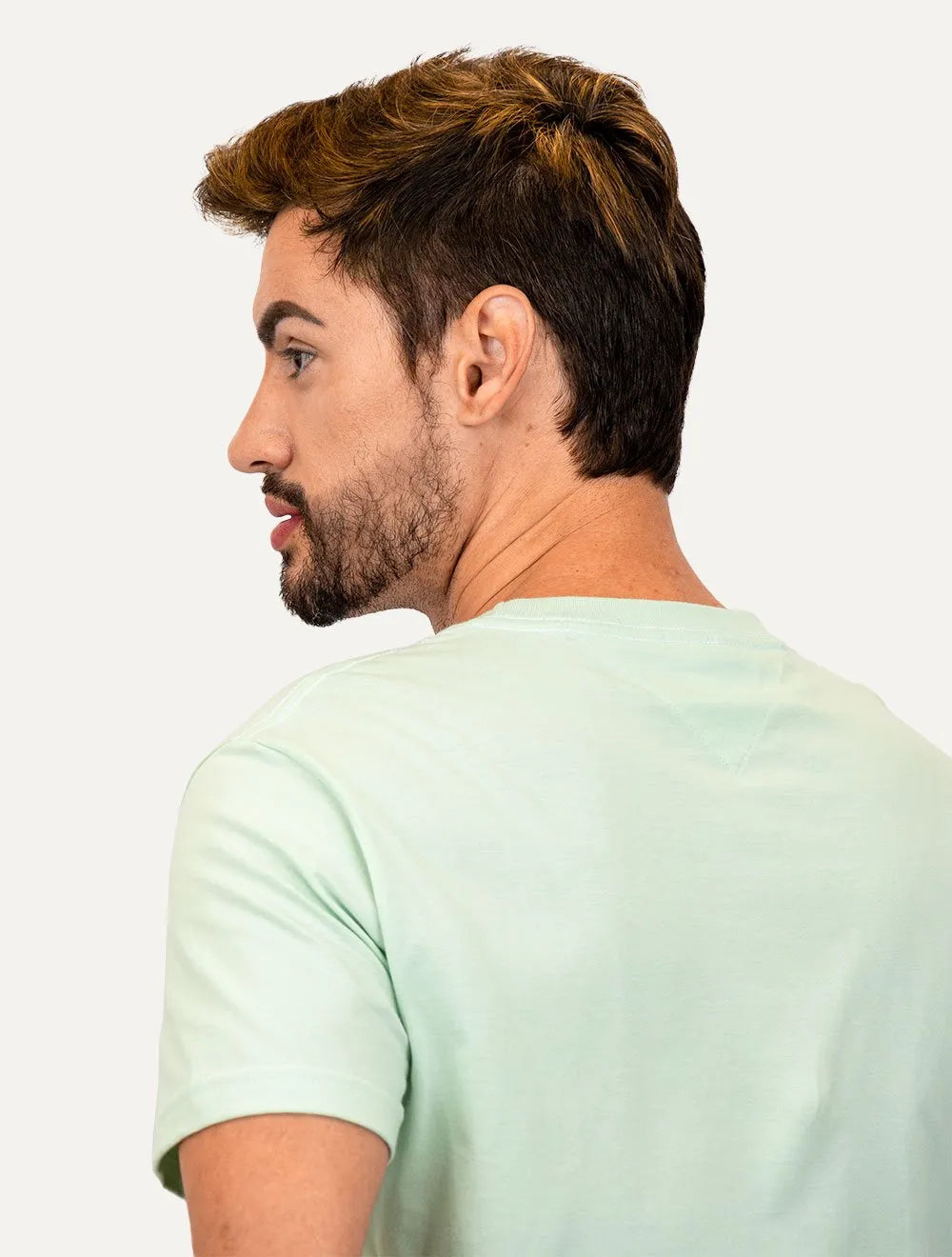 Camiseta Tommy Hilfiger Masculina Essential Cotton Verde Claro