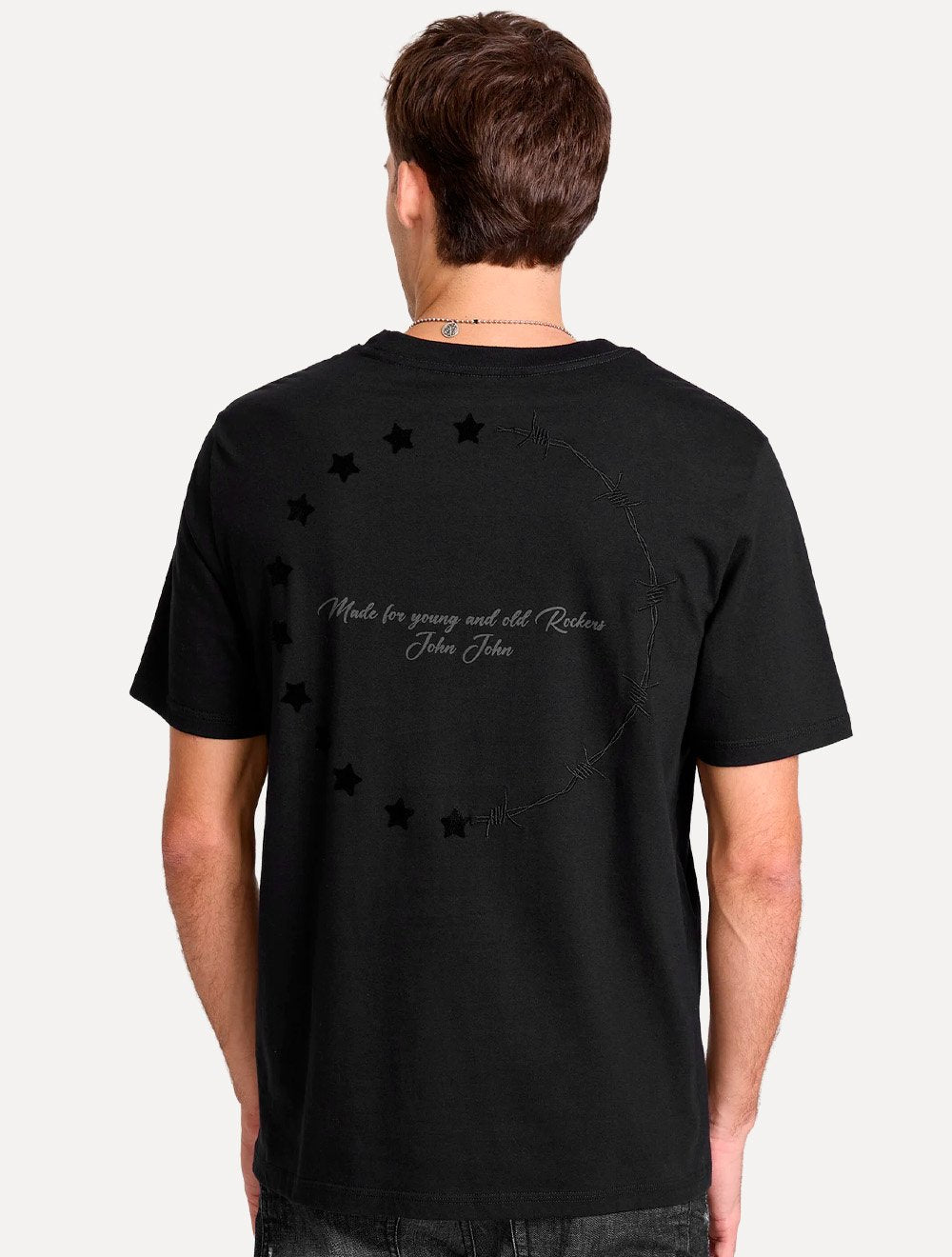 Camiseta John John Masculina Relaxed Fit Cosmic Cages Preto