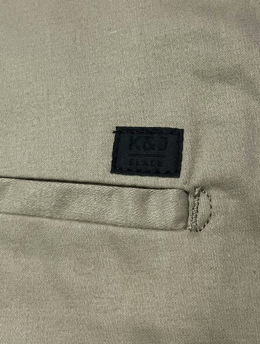 Calça K&J Black Masculina Alfaiataria Cetim Comfort Flex Cáqui