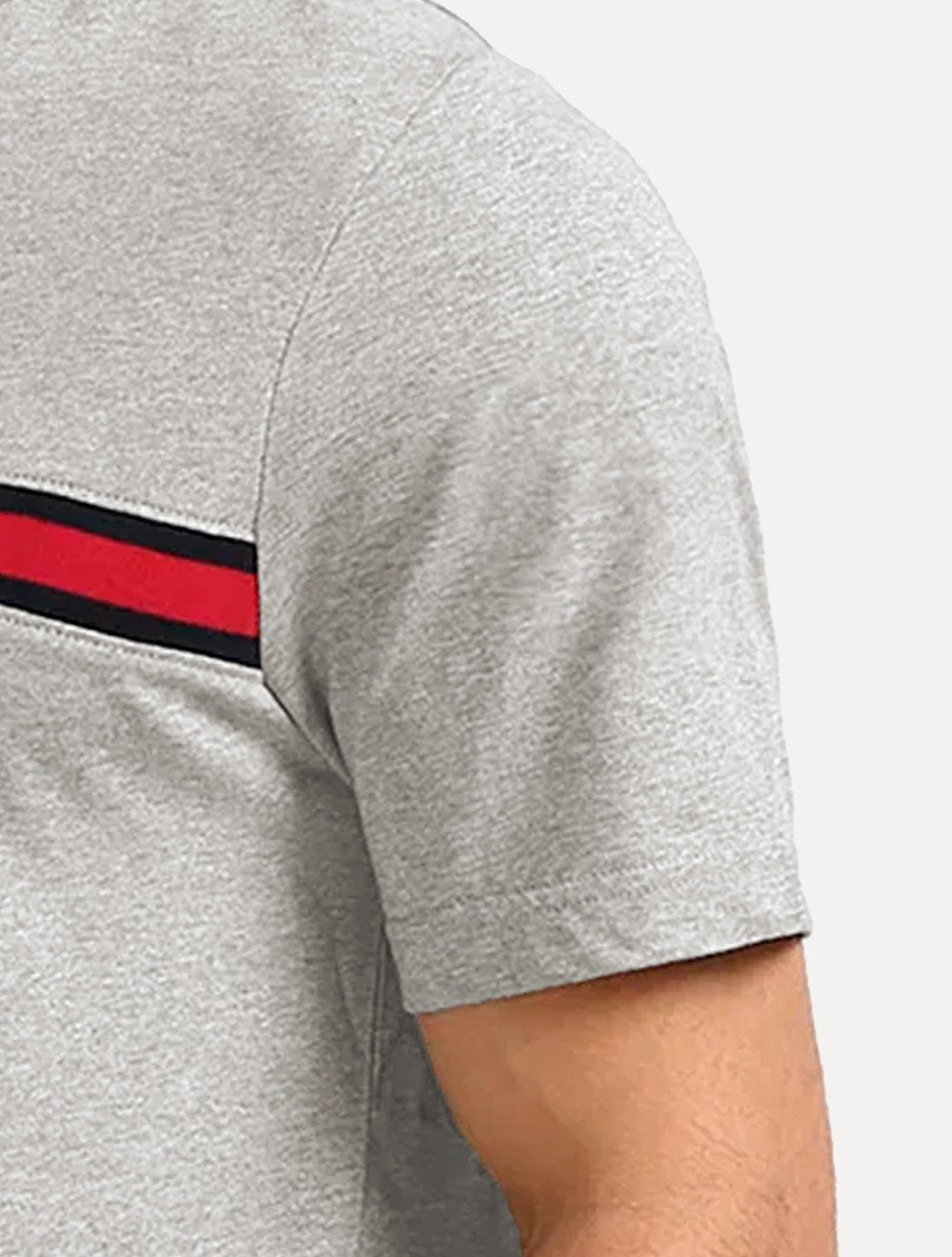 Camiseta Tommy Hilfiger Masculina Chest Insert Logo Cinza Mescla