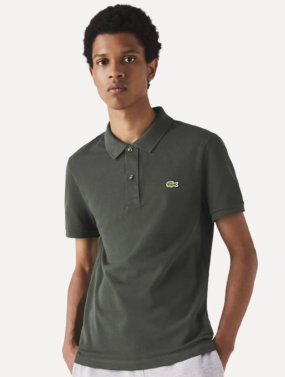 Polo Lacoste Masculina Slim Fit Classic Grafite