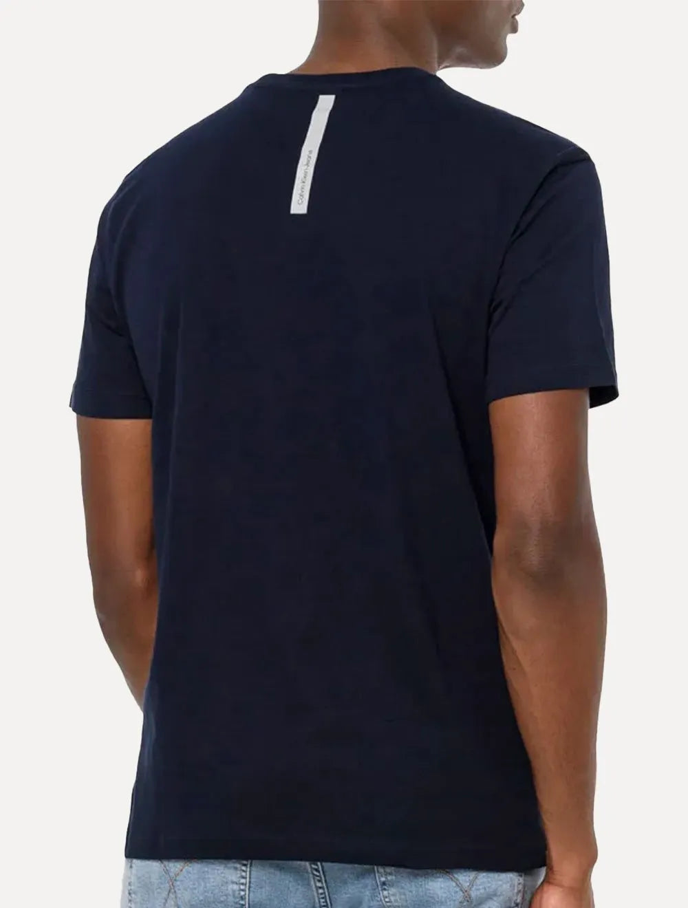 Camiseta Calvin Klein Jeans Masculina Logo Retângulo Since 1978 Azul Marinho