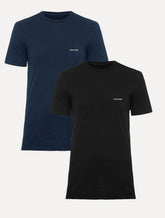 Kit Camisetas Calvin Klein | Masculina Flamê Preta/Azul Marinho