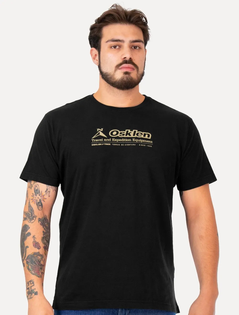 Camiseta Osklen Masculina Regular Vintage Trkk Old Preta