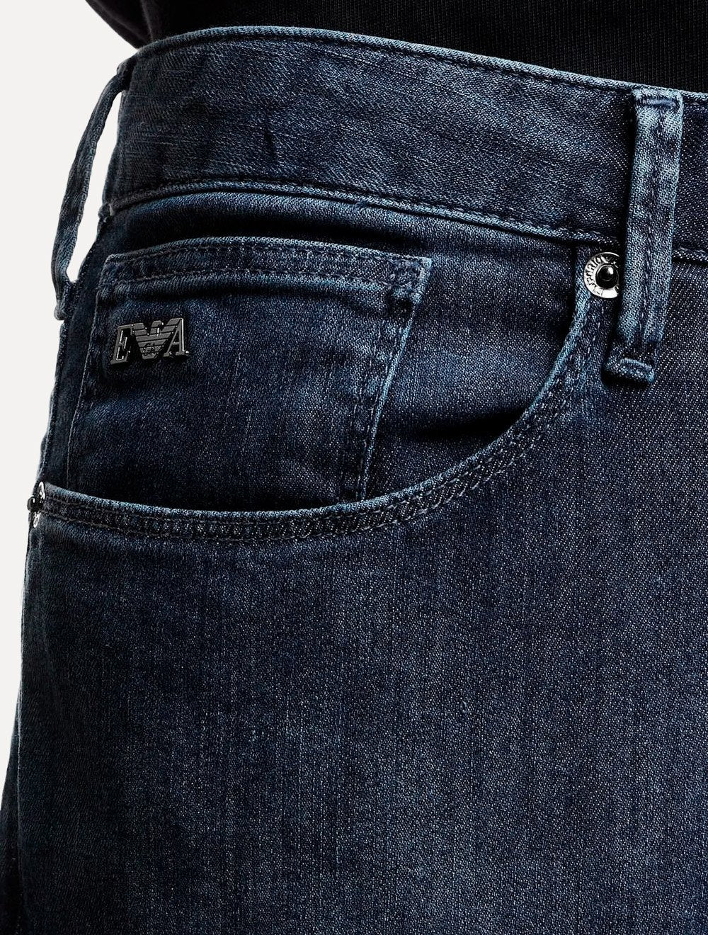Calça Jeans Emporio Armani Masculina J06 Slim Fit Azul Médio