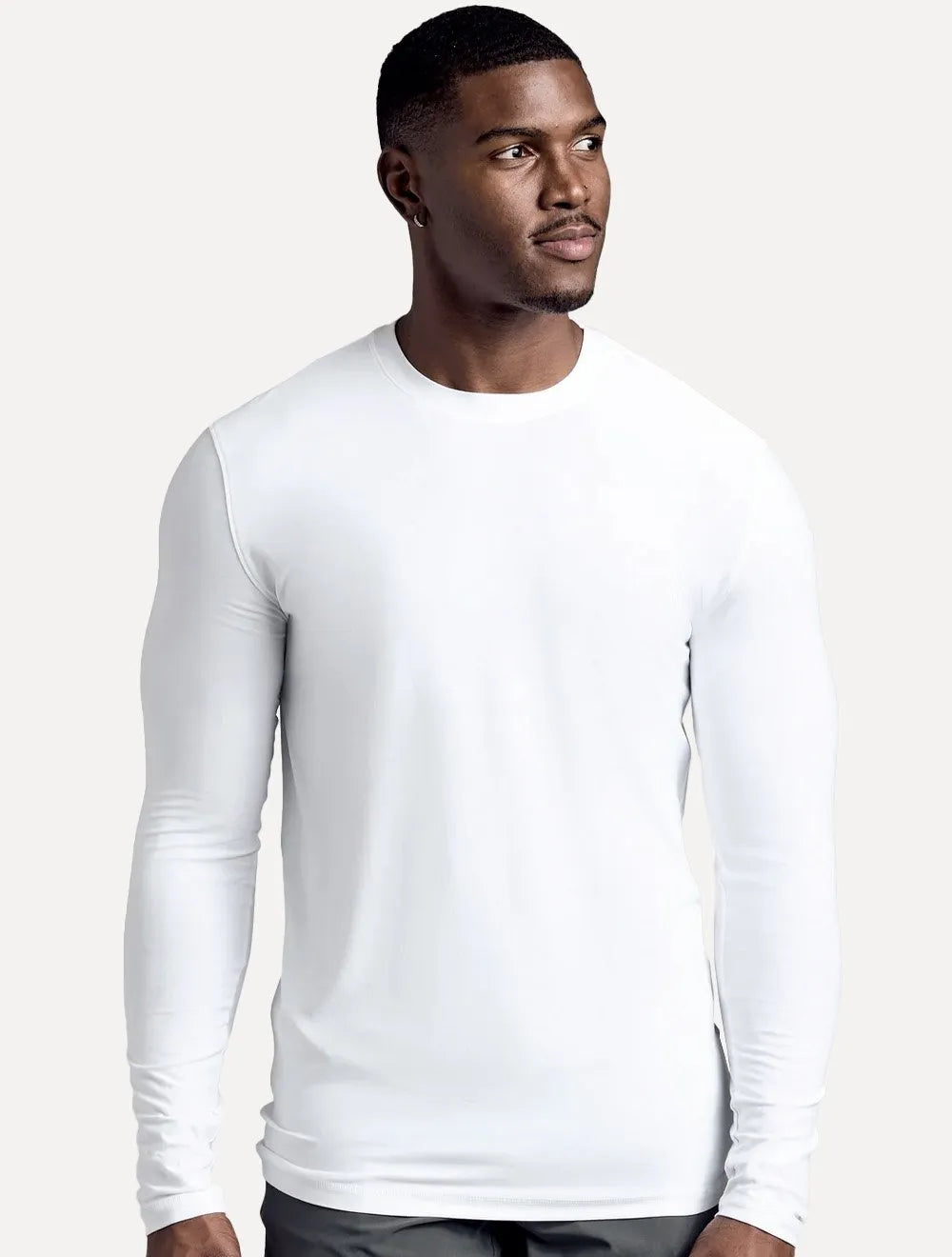 Camiseta Calvin Klein Swimwear Masculina Manga Longa UV Branca