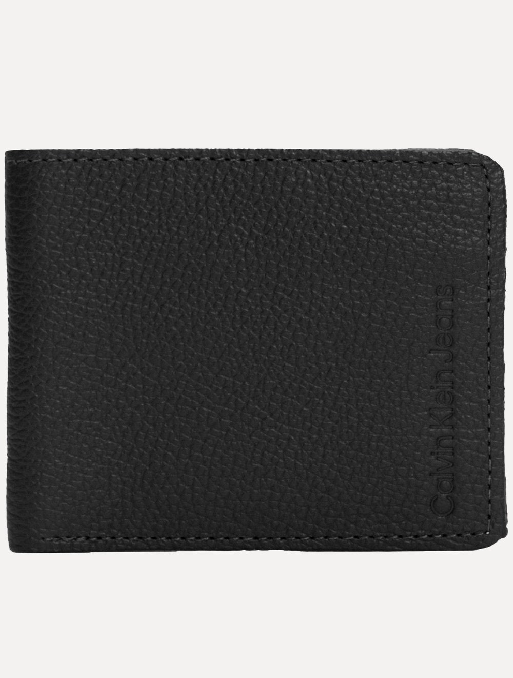 Carteira Calvin Klein Masculina Vertical Logo Relief Preta