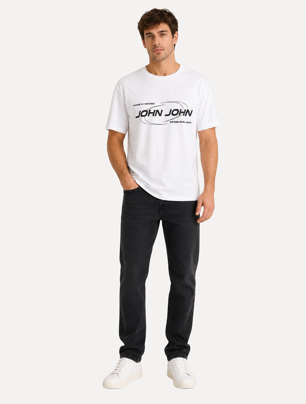 Camiseta John John Masculina Regular Fit Standout Branco