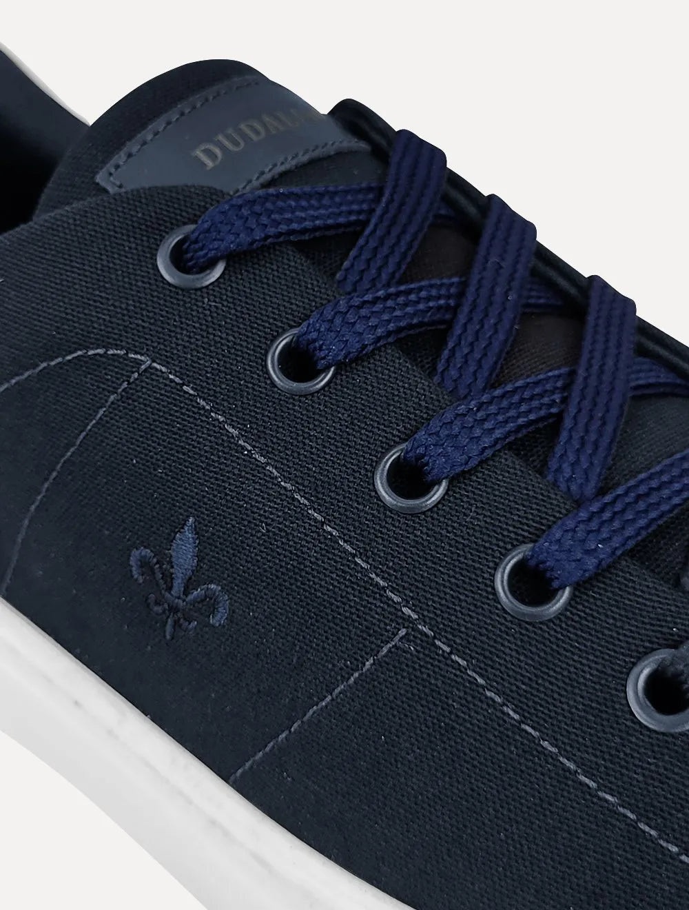 Tênis Dudalina Masculino SL Lona Mistral Napa Logo Azul Marinho