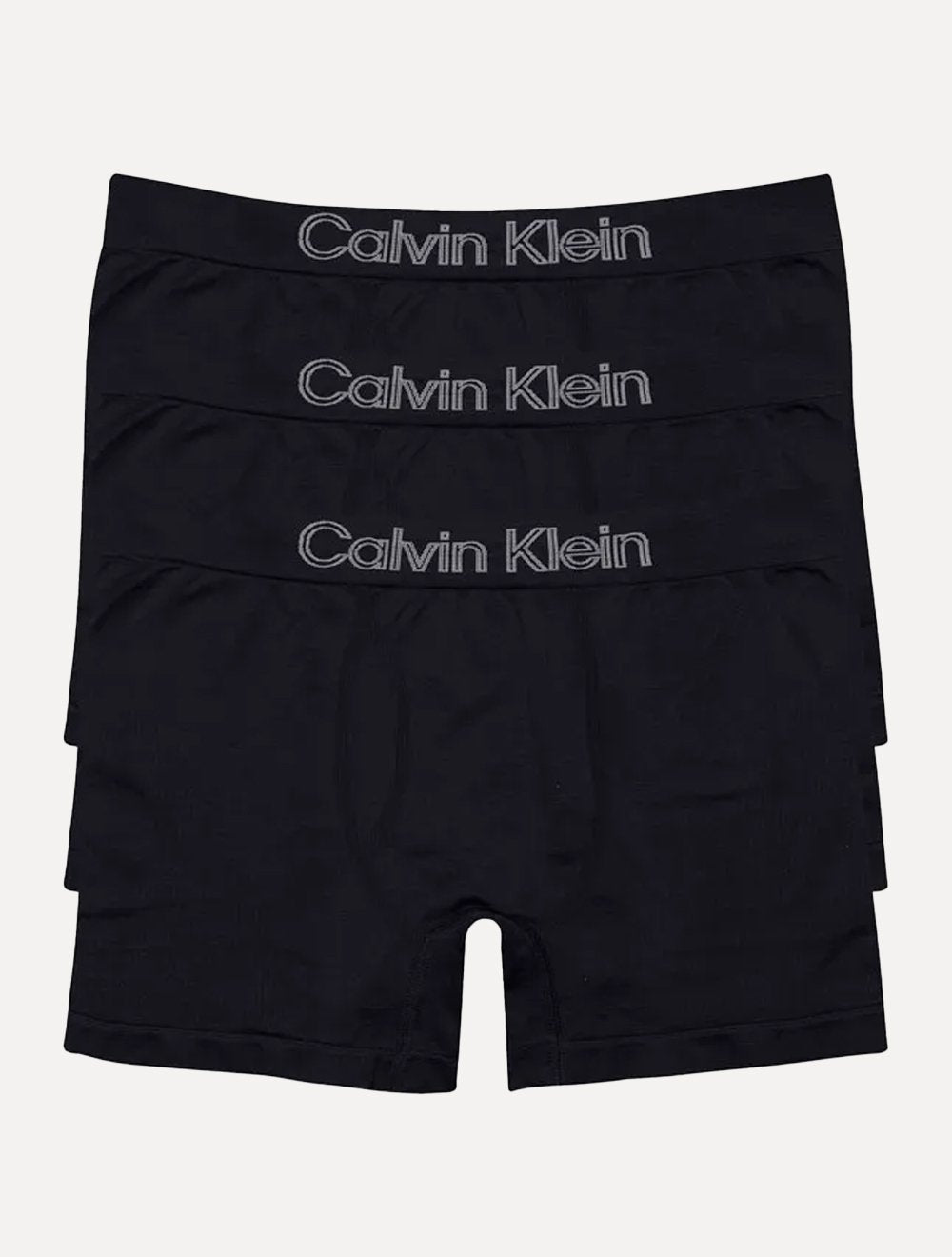 Cueca Calvin Klein Low Rise Trunk Sem Costura Preta Pack 3UN