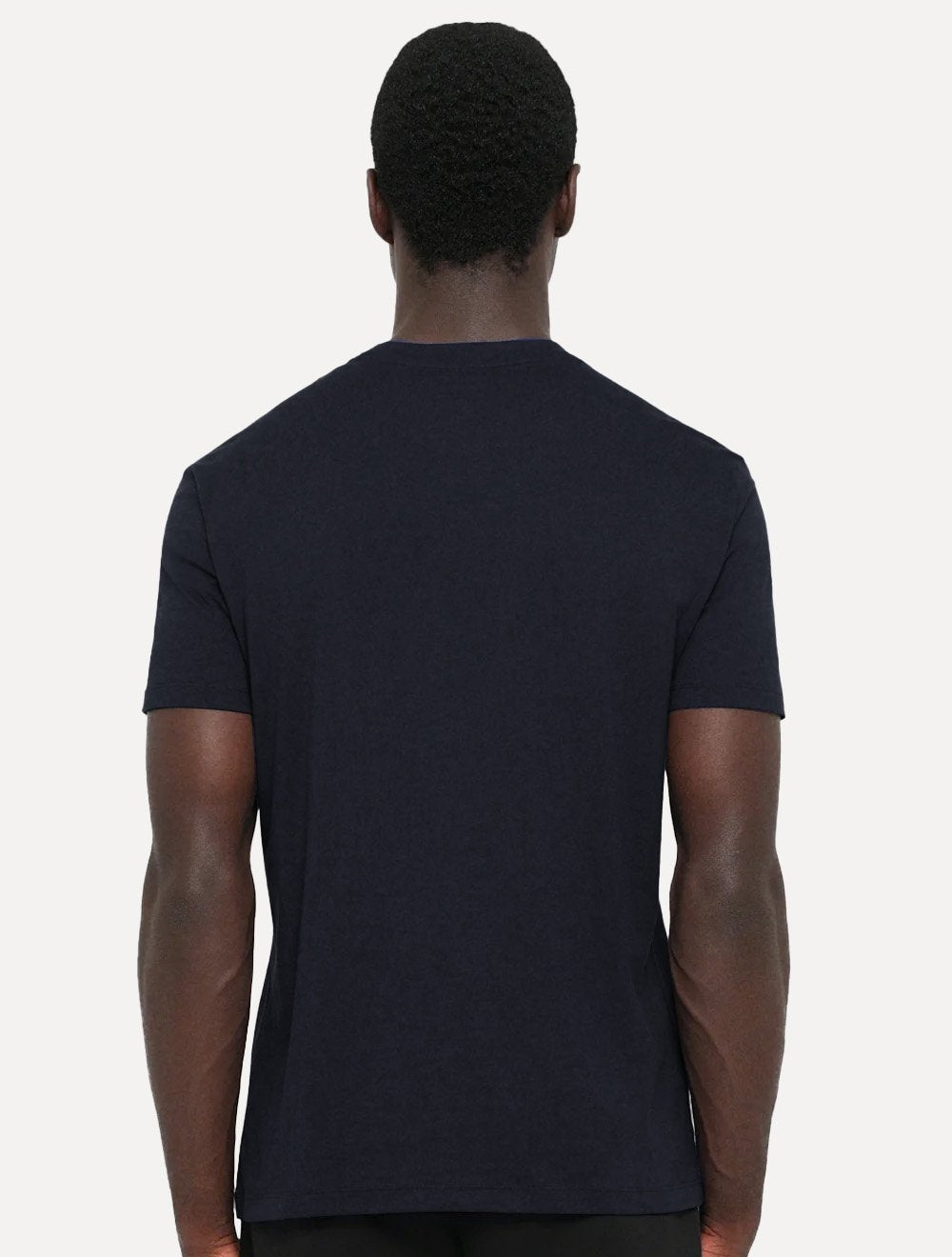 Camiseta Armani Exchange Masculina Regular Embroidery AX Logo Azul Marinho