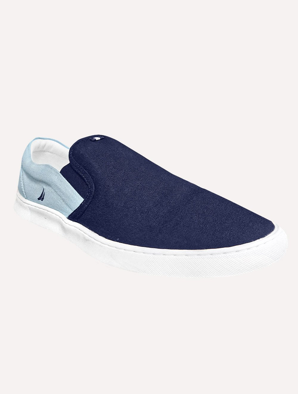 Tênis Nautica Masculino Slip On Lona Azul Marinho/Turquesa