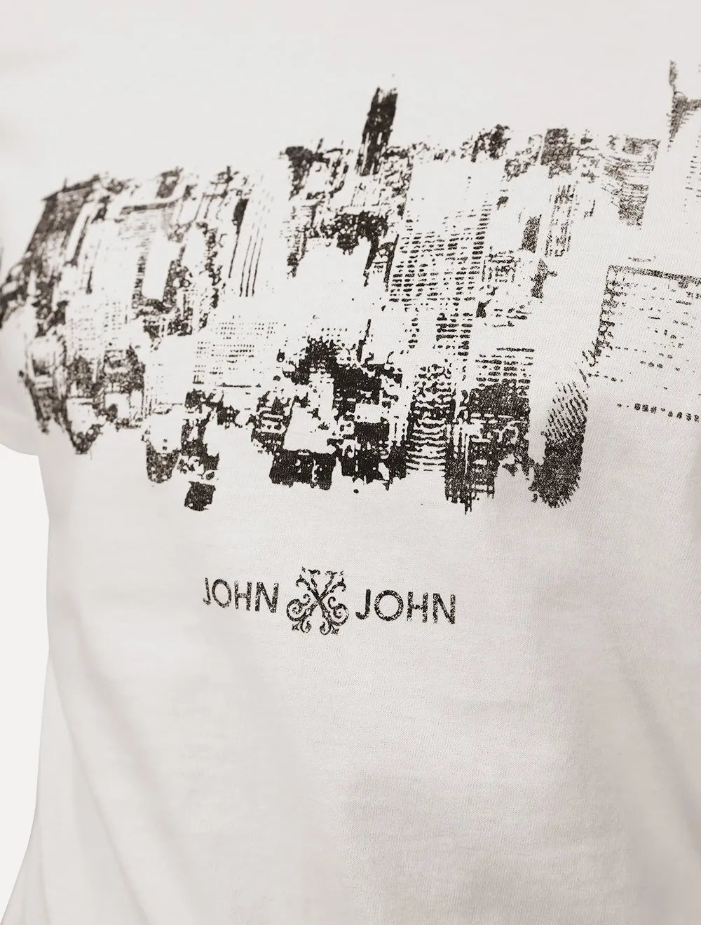 Camiseta John John Masculina Regular City Map Off-White