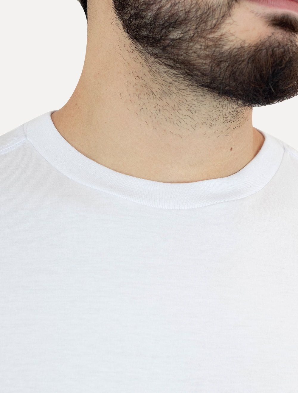 Camiseta Ellus Masculina Cotton Fine Duocolor Classic Branca