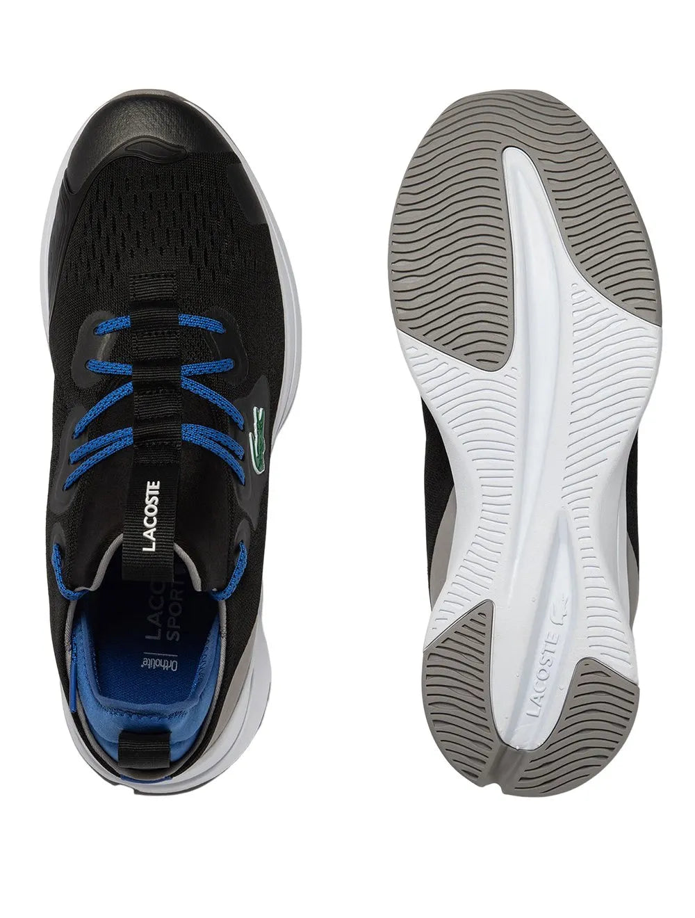 Tênis Lacoste Masculino Run Spin Comfort Blk/Blu Preto