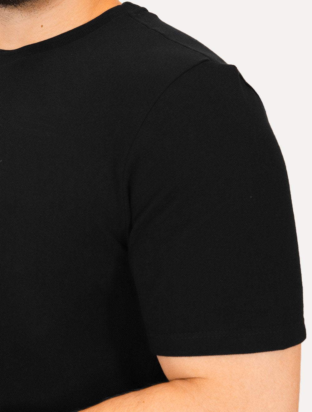 Camiseta Calvin Klein Jeans Masculina Gola Dupla CK Logo Preta