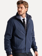 Jaqueta Ellus Masculina Nylon Padding Sport Bomber Azul Marinho