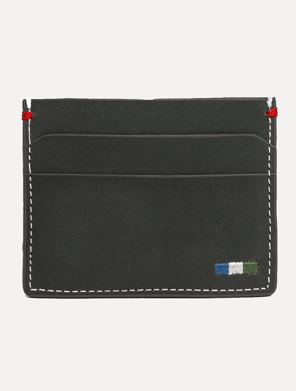 Carteira Reserva Masculina Porta-Cartão Couro Parma Cinza Escuro