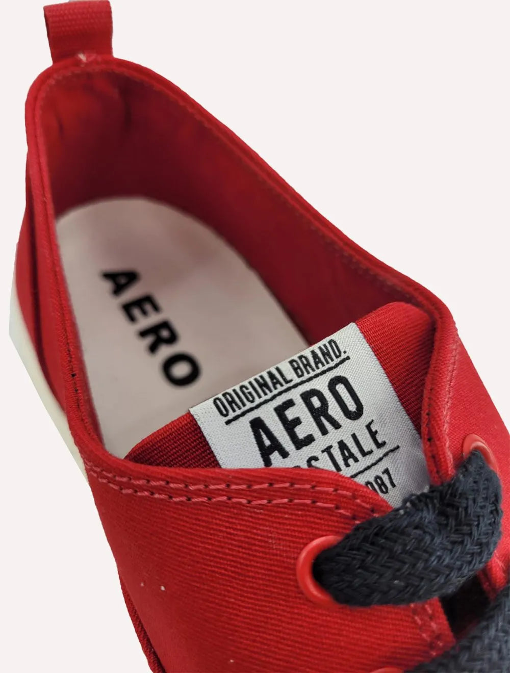 Tênis Aeropostale Masculino Casual Lona Baixo A87 Bordado Vermelho