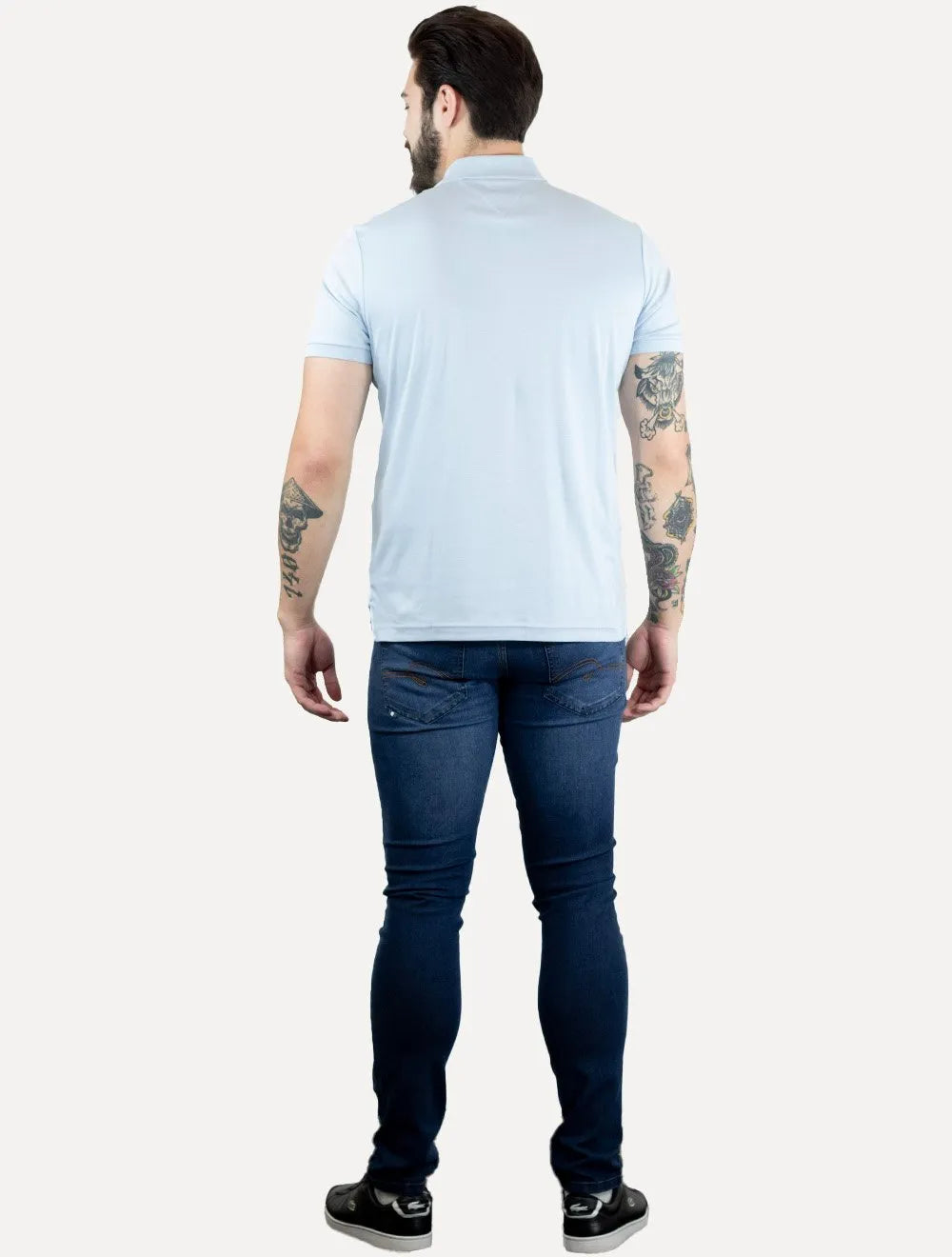 Polo Tommy Hilfiger Masculina Interlock Liquid Azul Claro