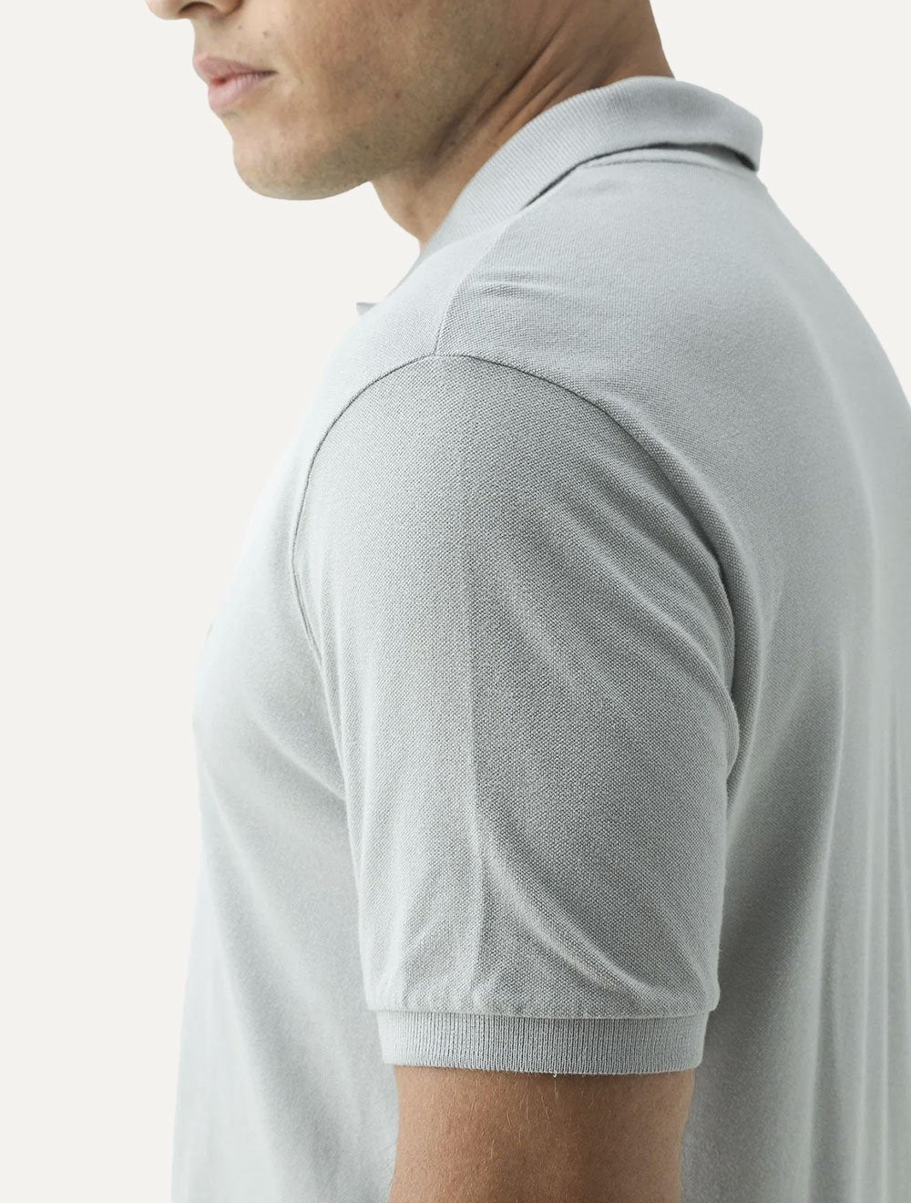 Polo Guess Masculina Piquet Cinza Médio