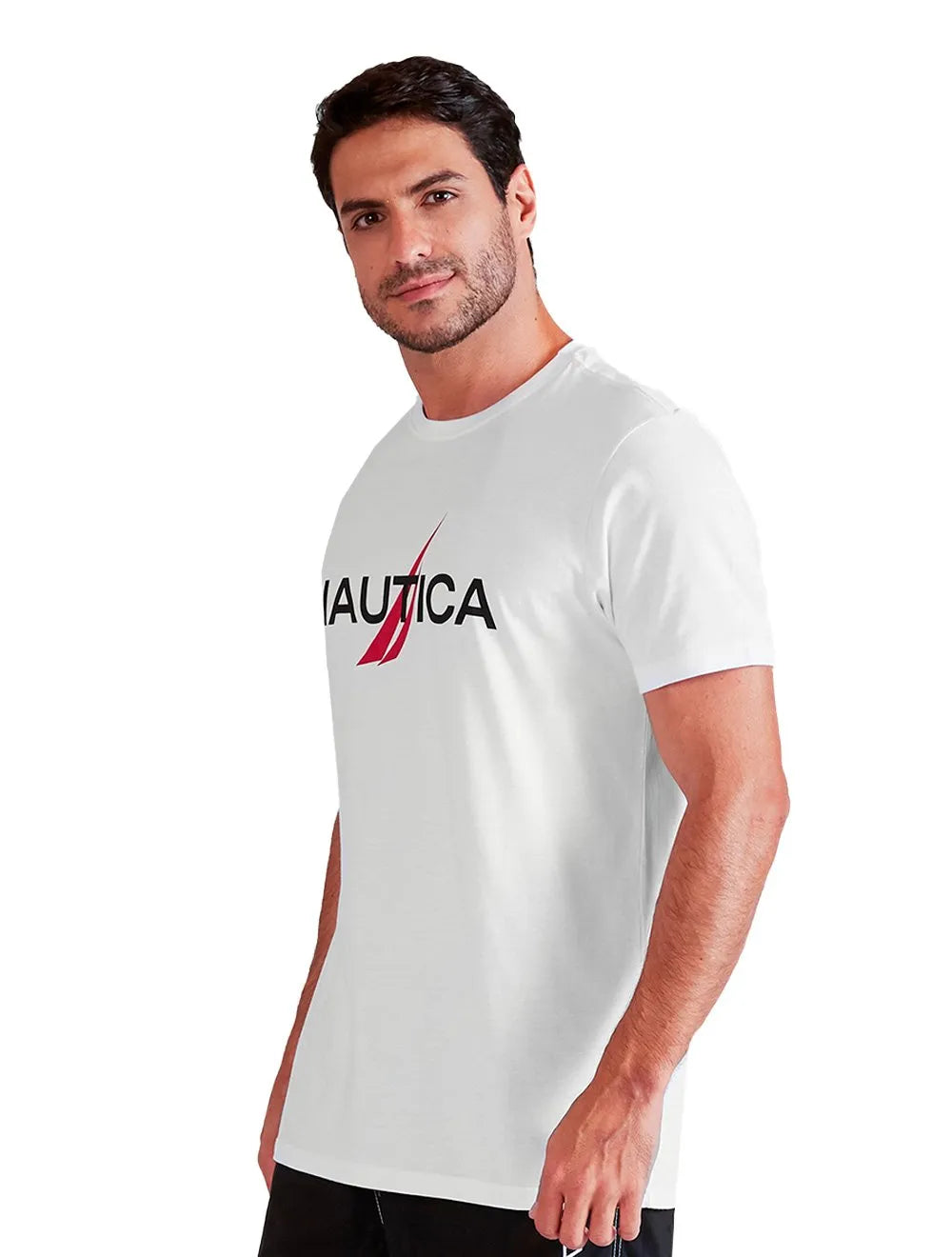 Camiseta Nautica Masculina Red Logo Graphic Branca