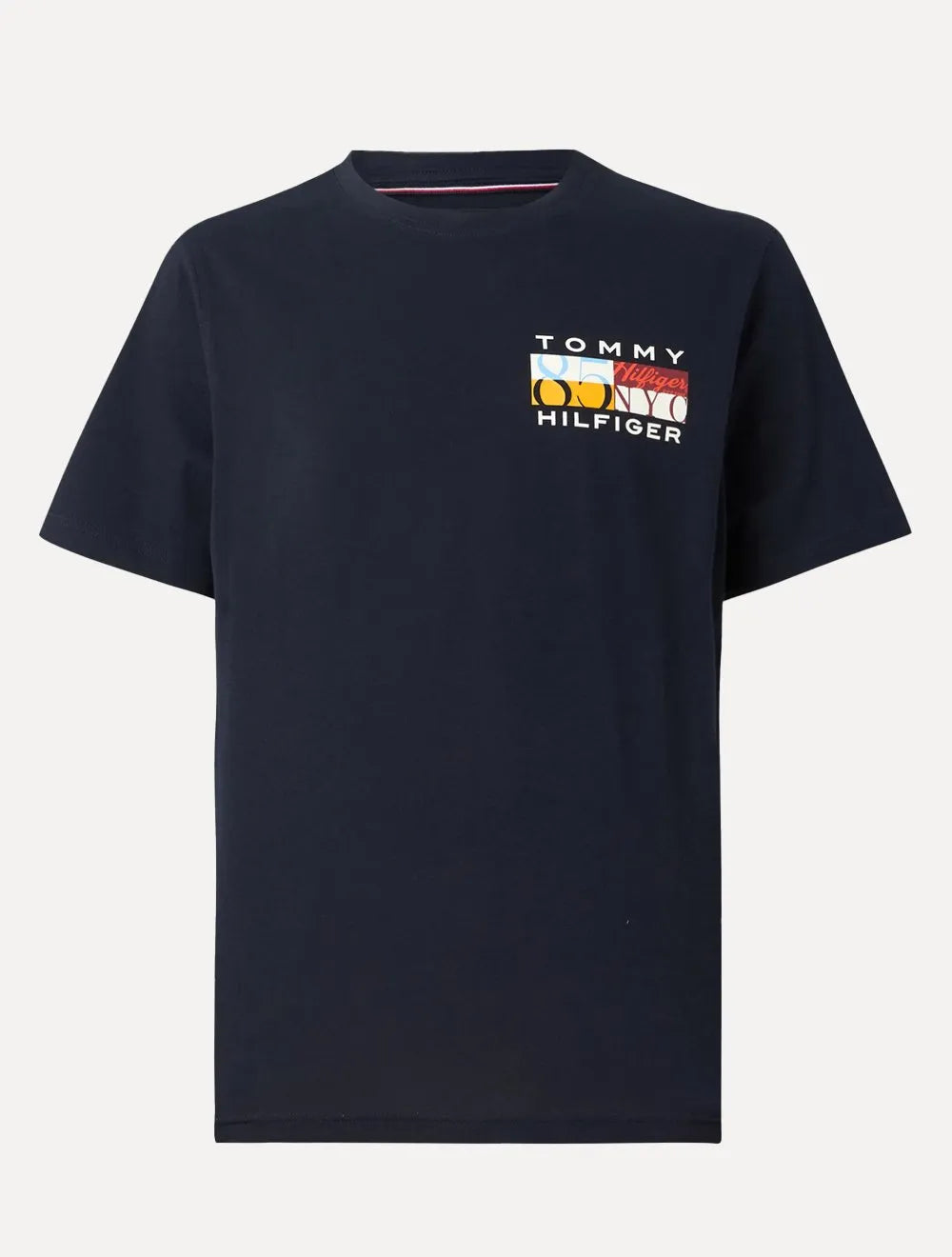 Camiseta Tommy Hilfiger Masculina Colour Flag Tee Azul Marinho