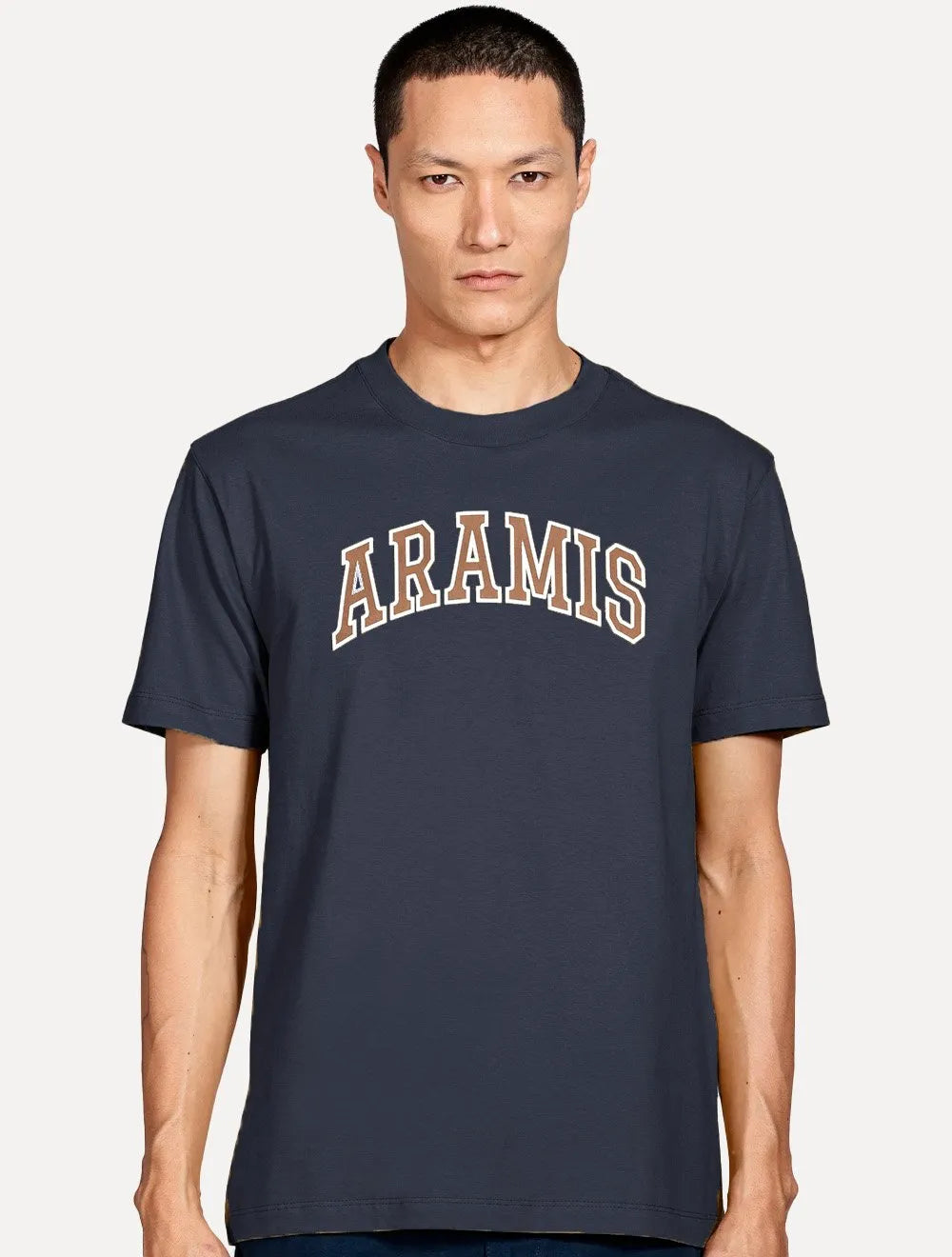Camiseta Aramis Masculina Regular New College Azul Marinho