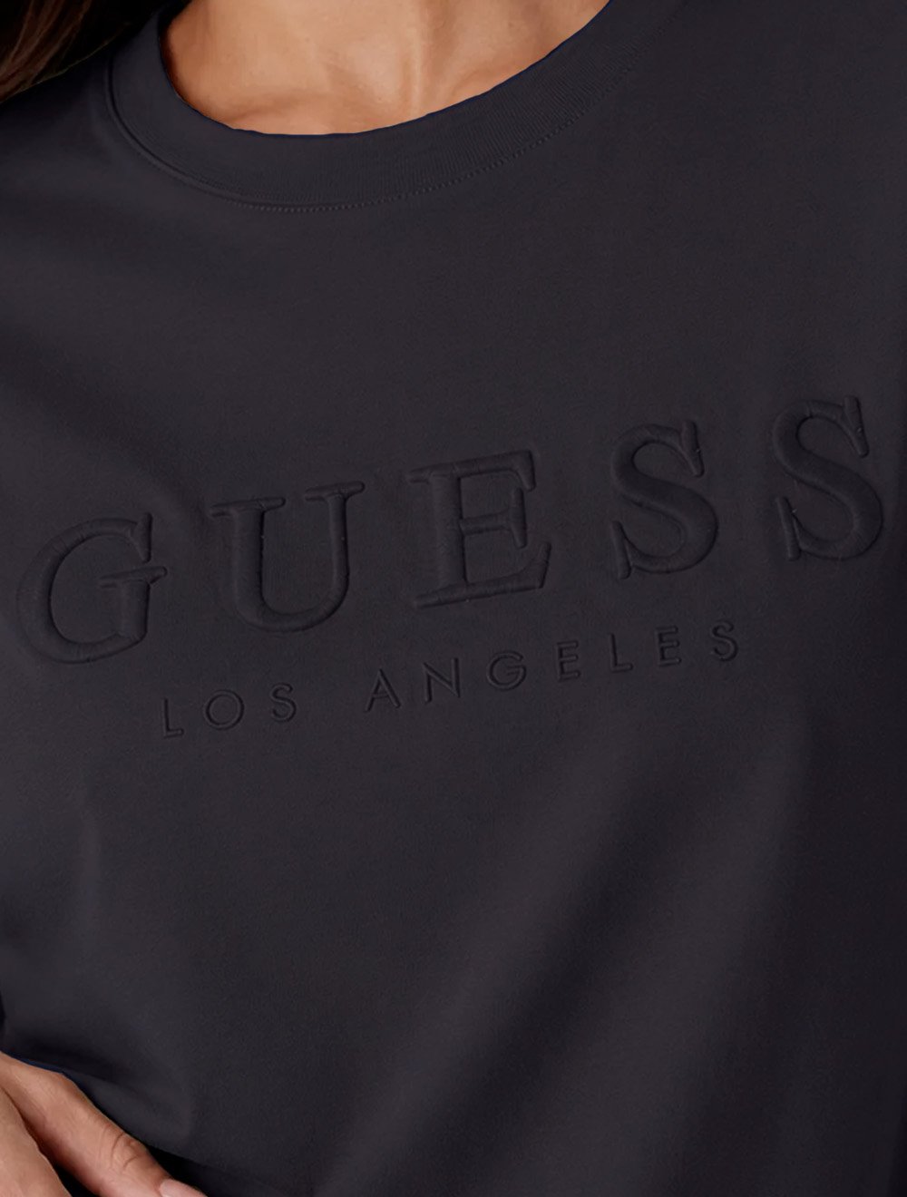 Camiseta Guess Feminina Los Angeles Embroidery Logo Azul Marinho