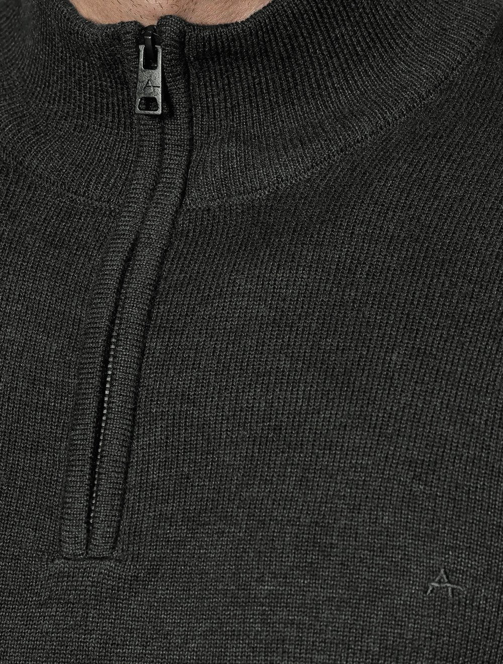 Blusa Aramis Masculina Tricot Gola Alta Half Zip Surton Grafite