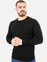 Suéter Calvin Klein Jeans Masculino Crewneck Tricot Liso Preto
