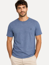 Camiseta Dudalina Regular Fit Listras Azul Marinho