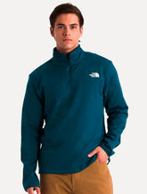 Blusa The North Face Masculina Pulover Cedar Trail Grid Fleece 1/4 ZIP Azul Petróleo