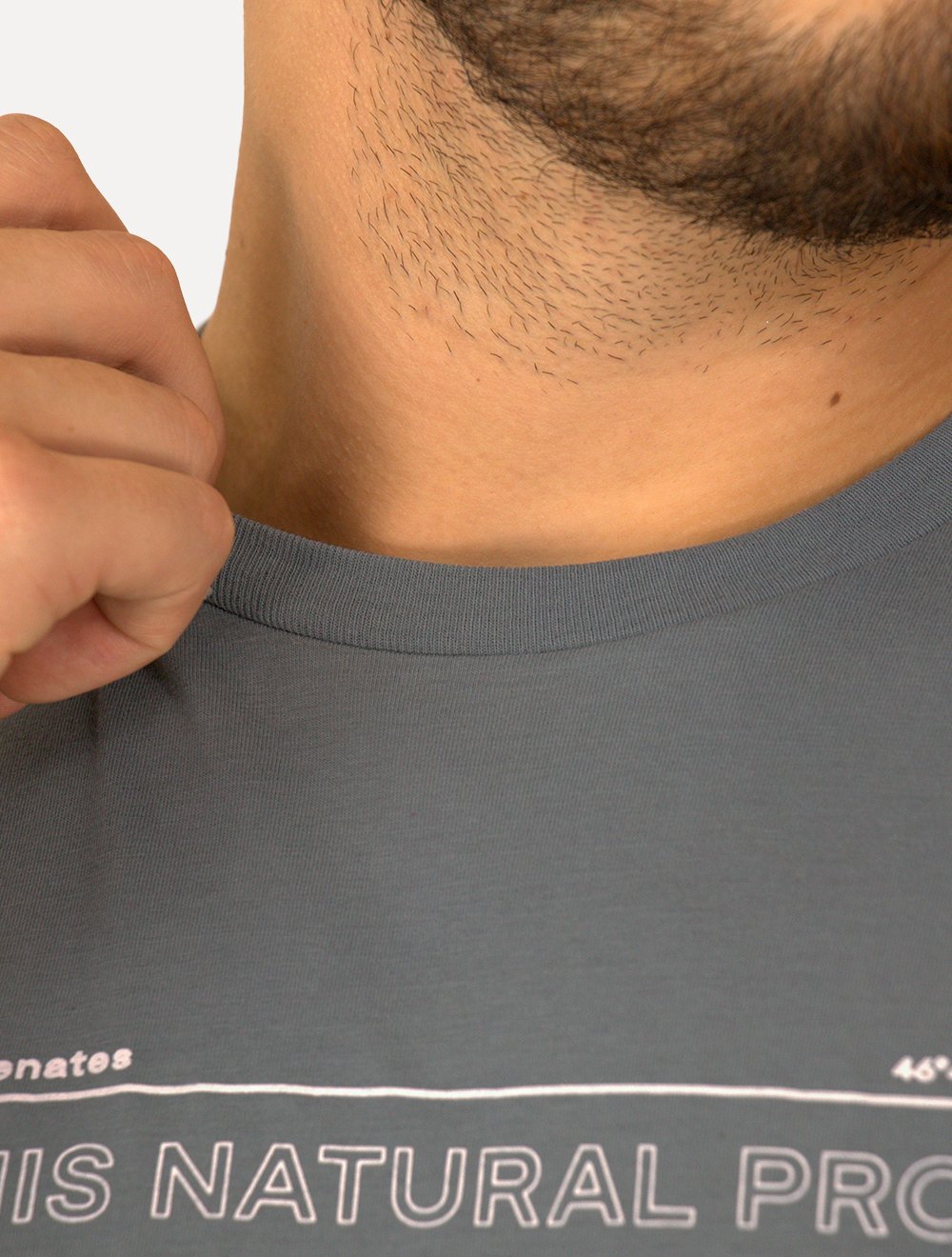 Camiseta Aramis Masculina Regular Natural Process Cinza